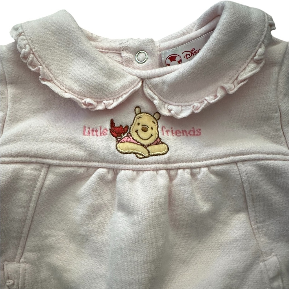 Light pink Winnie the Pooh ‘Little Friends’ 6-9 months DisneyStore romper.